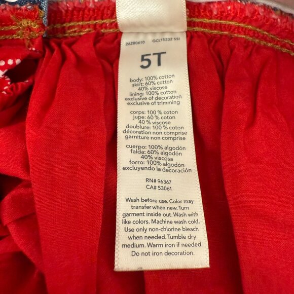 Oshkosh B'gosh Overall Dress Bandana pattern, size 5T - Picture 4 of 10